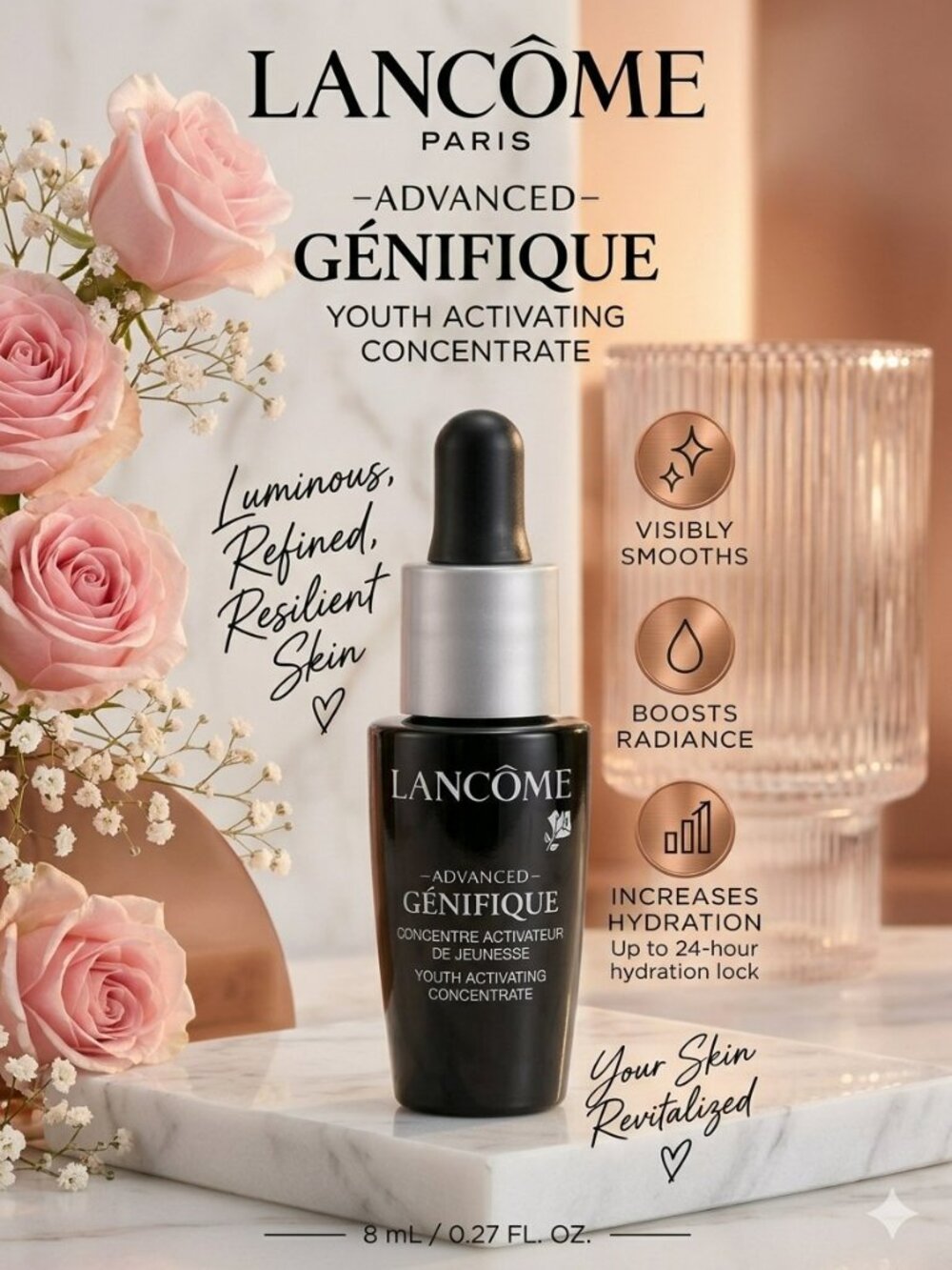 Lancome Advanced Genefique Face Serum 7mL Youth Activation Concentrate NEW